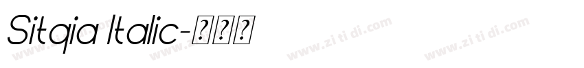Sitqia Italic字体转换
